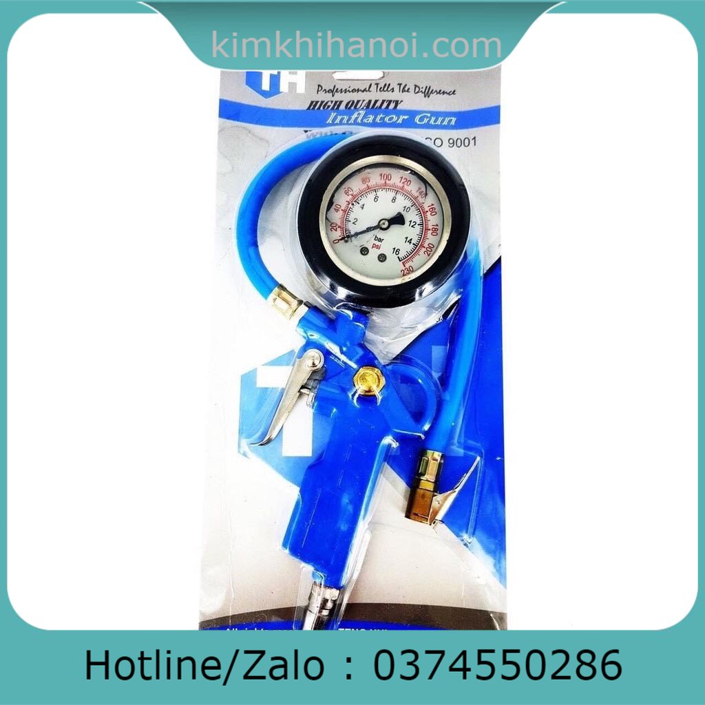 Súng bơm lốp đồng hồ áp suất có dầu hàng cao cấp