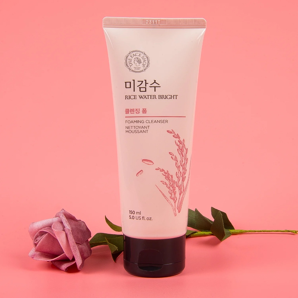 [Hỏa tốc] Sữa rửa mặt làm sáng da TheFaceShop Rice Water Bright Facial Foaming Cleanser