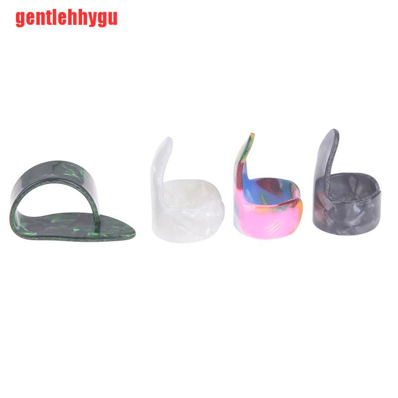 [gentlehhygu]4Pcs/set 1 Thumb + 3 Finger Guitar picks for acoustic electric bass guitar