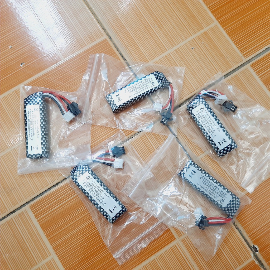 Pin 7.4v 1400mah 25C cho xe mô hình điều khiển đồ chơi trẻ em pin 2 cổng nối SM-2P và XH-3P