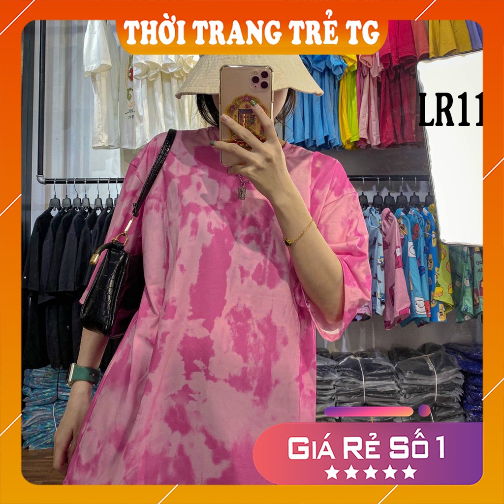 Áo thun loang màu 𝑭𝒓𝒆𝒆𝒔𝒉𝒊𝒑 Áo phông unisex LR11 vải cotton xượt poli co giãn thấm hút tốt, không xù lông