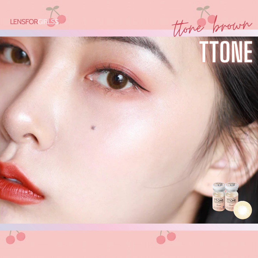 [Mã SKAMSALE8 giảm 10% đơn từ 200K] Kính áp tròng nâu hazel TT ONE BROWN chính hãng Olens | Hsd 3-6 tháng | Lens cận