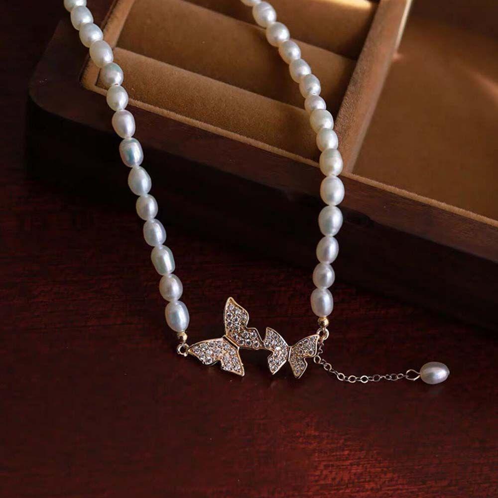 Vòng cổ Ngắn Phong Cách Pháp Cổ Điển Thời Trang Cho Nữ|Vòng cổ Mặt Hình Bướm Xinh Xắn Cho Nữ