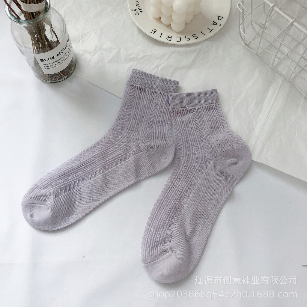 Tất cổ cao nữ Dễ thương Cute Nhật Bản Vớ cao cổ nữ Cotton In hình Hoạt hình Ulzzang Thu Đông Hàn Quốc