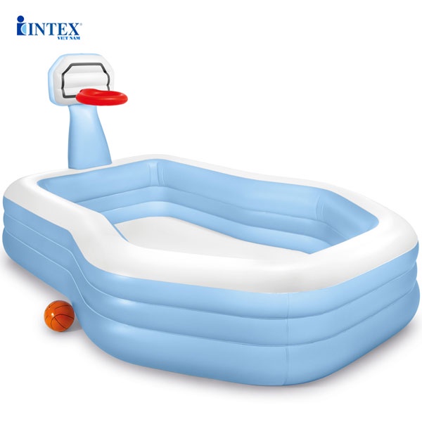 Bể bơi phao gia đình có cột ném bóng rổ INTEX 57183