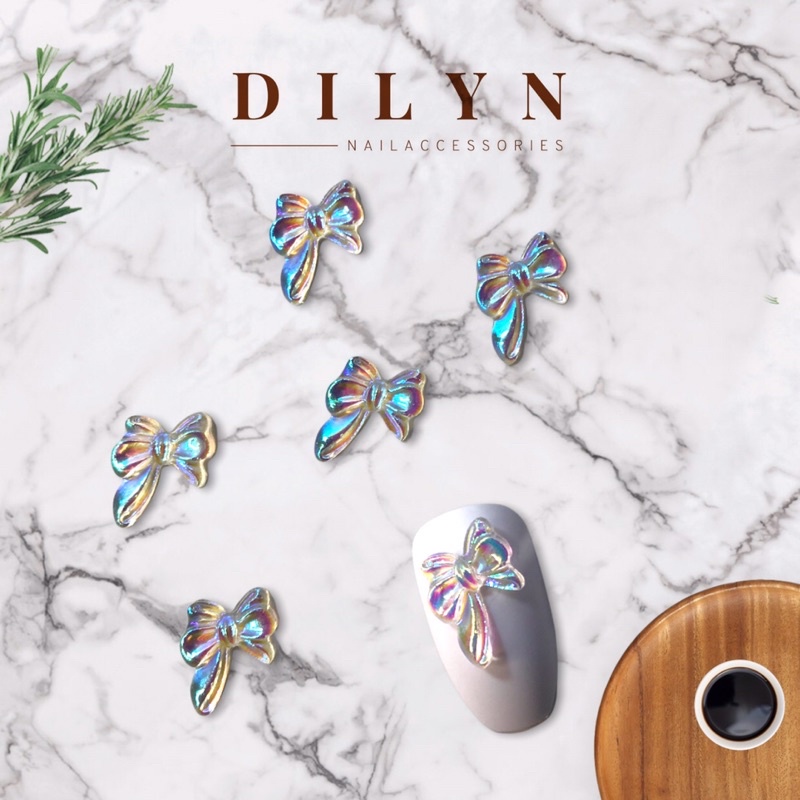 Phụ Kiện Nail - Charm Nơ Thuỷ Tinh Trang Trí Móng
