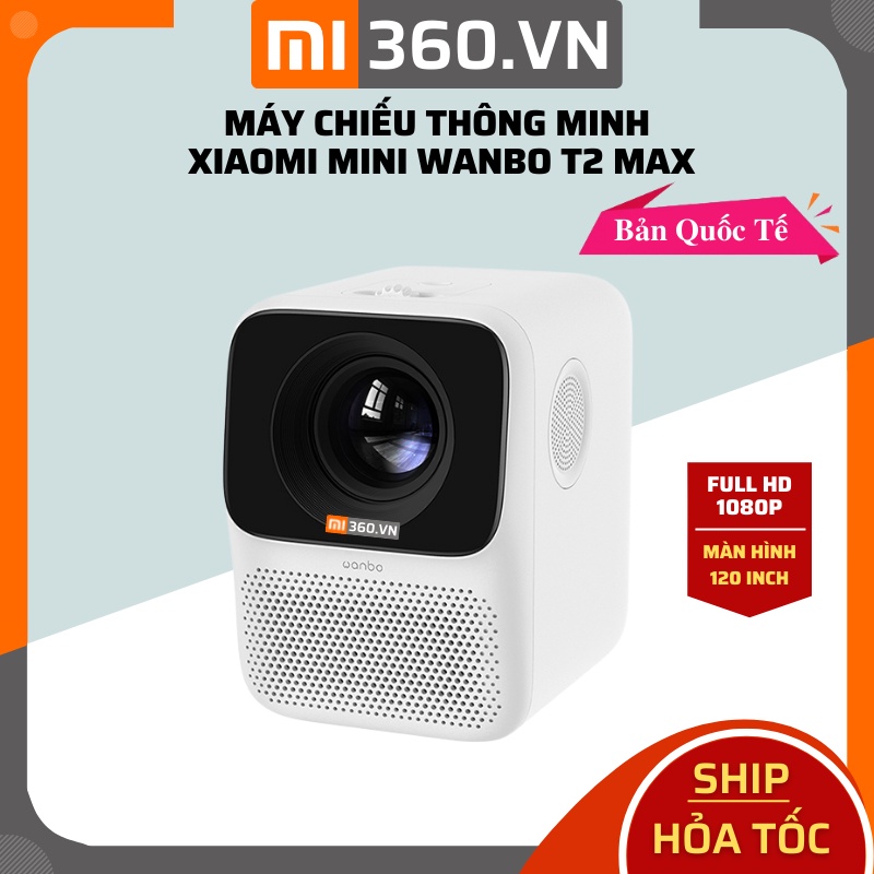 Máy Chiếu Thông Minh Xiaomi Mini Wanbo T2 Max✅ Full HD 1080P, 120 inch, Tích Hợp 2 Loa 3W✅ Bản Quốc Tế Chính Hãng