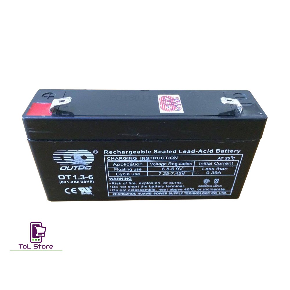 Ắc quy OUTDO OT1.3-6 (6V-1.3AH)