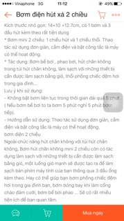 Bơm điện 2 chiều hút xả