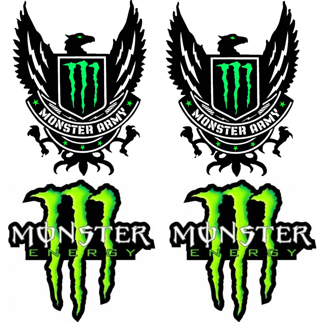 TEM TẤM BỘ MONSTER ARMY  DECAL CAO CẤP CHỐNG NƯỚC CHỐNG BAY MÀU