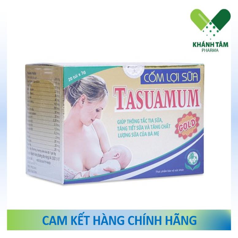 Cốm lợi sữa TASUAMUM Gold (Hộp 20 túi, 40 túi) [Tasuamom, tasumum, tasumom] _Khánh Tâm