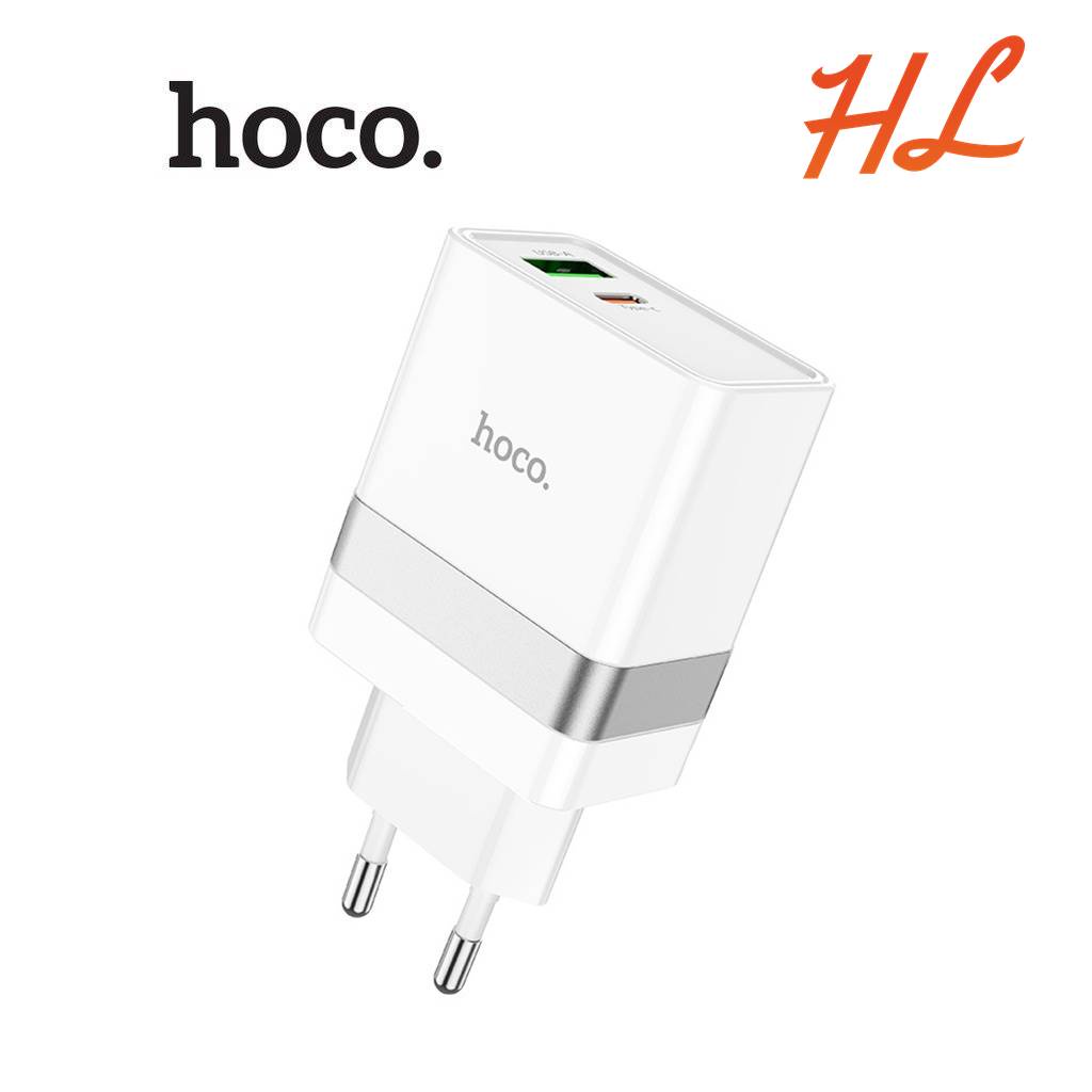 Cốc sạc PD30W Hoco N21 - Cổng USB và Type-C, chất liệu PC chống cháy - Hưng Long PC