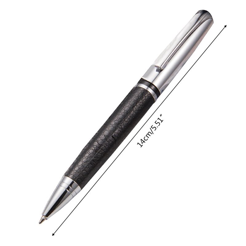 Bút Bi Mực Đen Ngòi 0.5mm Vỏ Da Sang Trọng