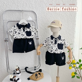 Bộ quần áo Polo Mickey mùa hè Bernie cho bé trai từ 8-18kg