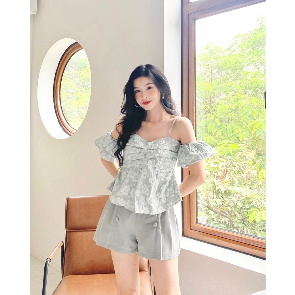 YU CHERRY | Áo mặc được 2 kiểu, cổ yếm hoặc 2 dây Flying Cami Top YA427
