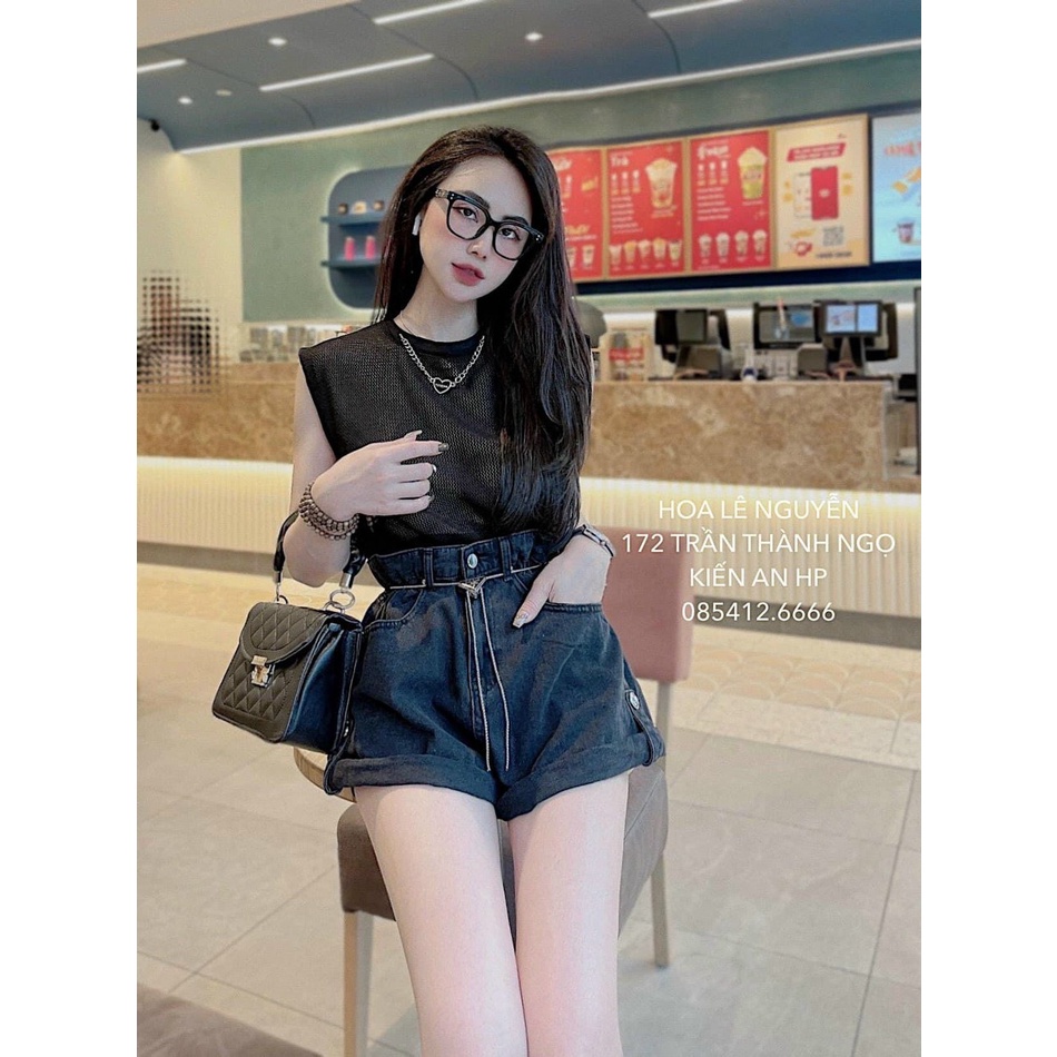 Áo Len Lưới Kèm Xích Hình Tim Ms 553