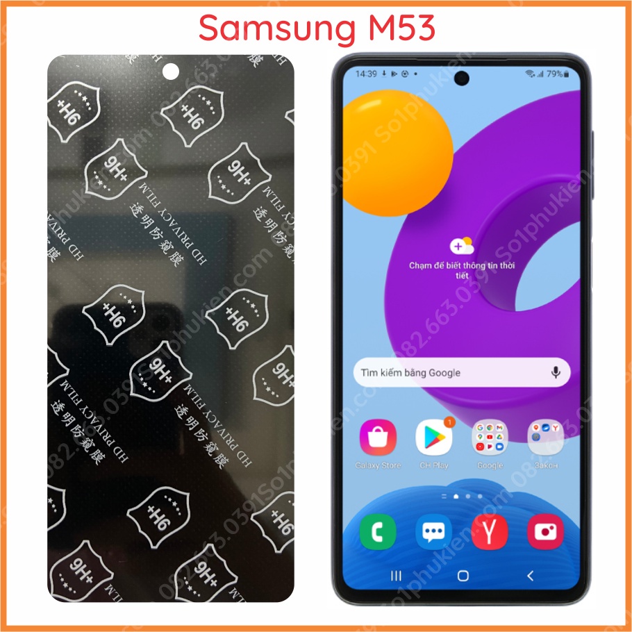 Dán cường lực chống nhìn trộm Samsung M33 5G/ M53 5G nano (cường lực dẻo 9H) &amp; PPF (6H, tự phục hồi vết trầy)