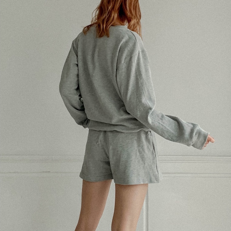 Quần Short Lưng Thun Ống Suông Ulzzang Cotton Nỉ Resty