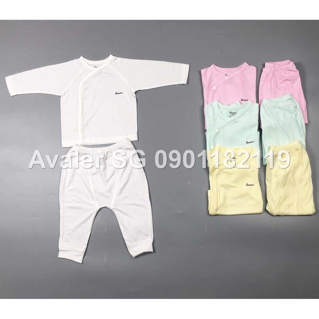 (Xả hàng)Bộ đồ dài sợi tre thông hơi CÀI LỆCH 0819 lỗ tim cao cấp cho bé 3-9kg