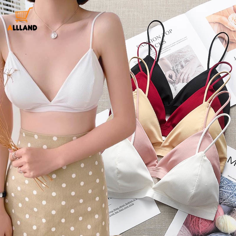 Áo Ngực Thể Thao Hình Tam Giác Khoét Sâu Chữ V Không Gọng Thép / Hở Lưng Không Đường May Chống Sốc Thoáng Khí Cho Nữ