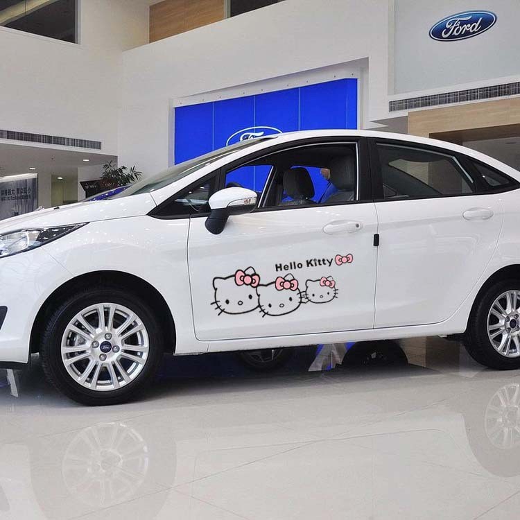 Decal DáN Trang Trí HìNh Hello Kitty Cho Xe Hơi