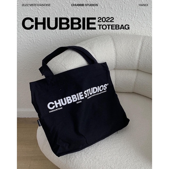 CHUBBIE túi Tote chất liệu canvas dày dặn, có khoá - CHUBBIE TOTEBAG 2022