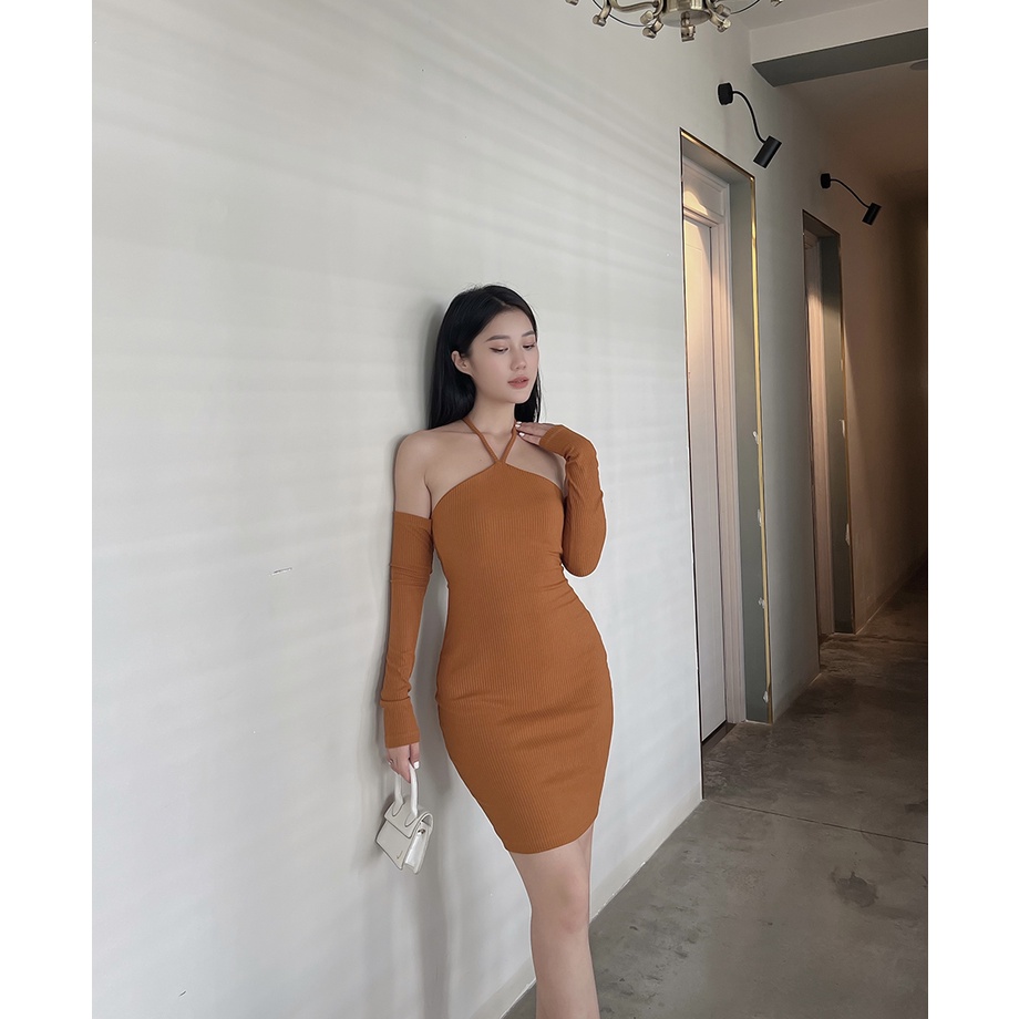 BBSTORE'S Đầm Thun Body yếm Trễ Vai Dự Tiệc   - D1040
