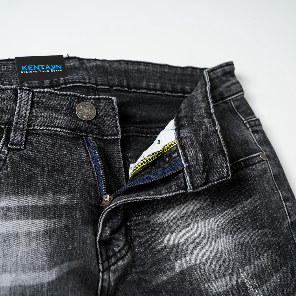 Quần jean dài nam xám wax Kenta QJD0025
