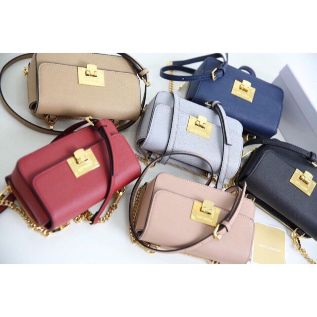 Túi đeo chéo MK kèm ví da xước