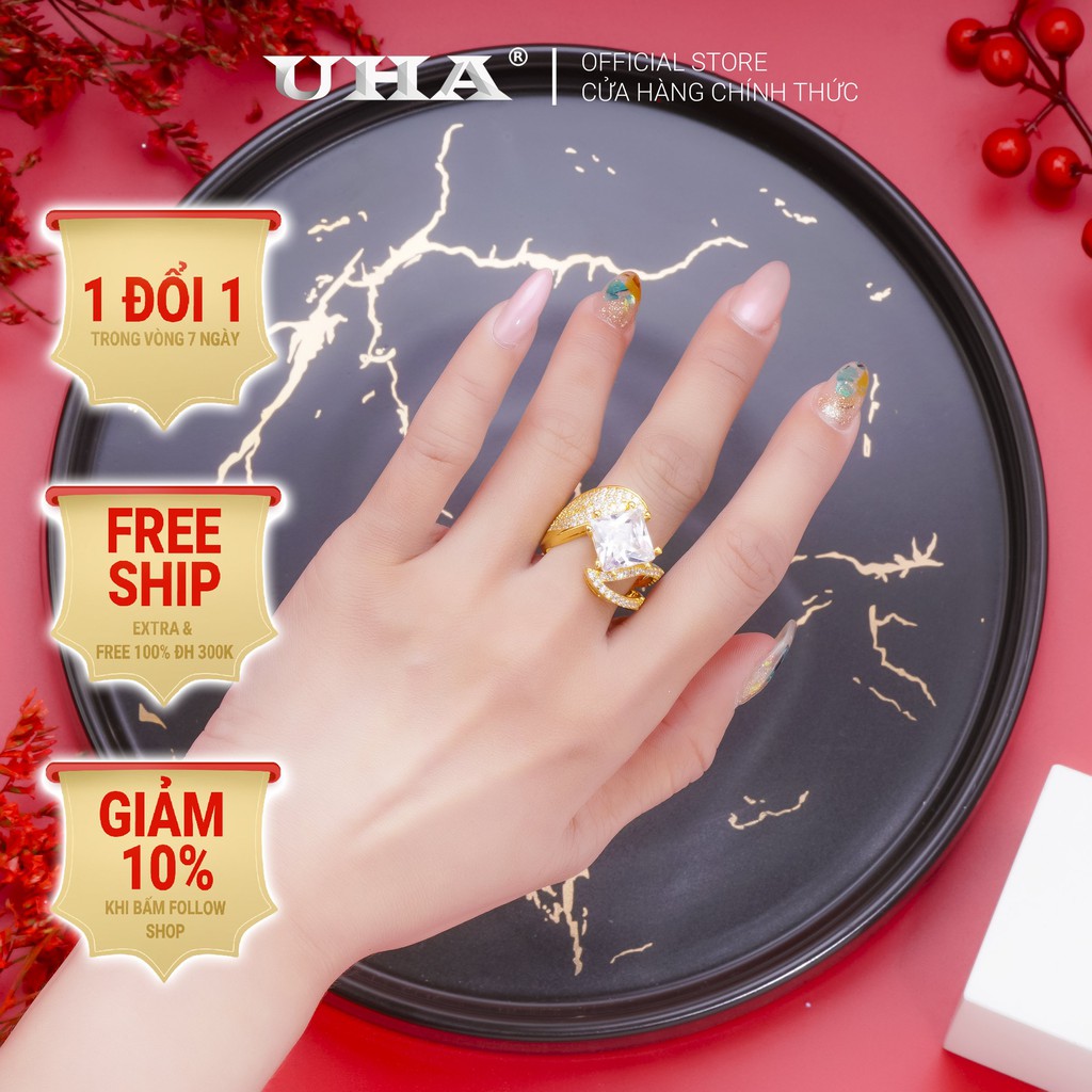 Nhẫn nữ đính xoàn N515155-150 mạ vàng cao cấp (giá tốt nhất)