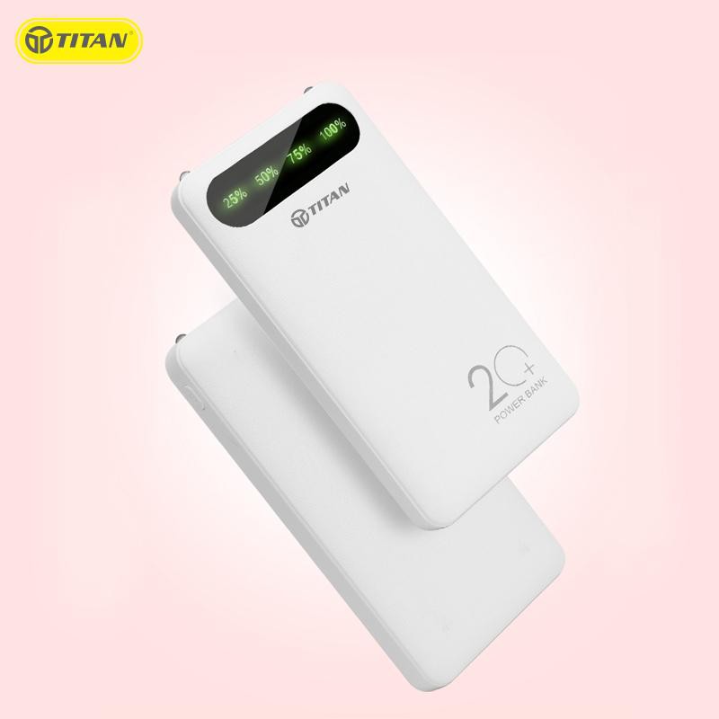 [Mã ELFLASH5 giảm 20K đơn 50K] Pin dự phòng có đèn LED hiển thị 10.000mAh TITAN - PA11 [BH 12 tháng]