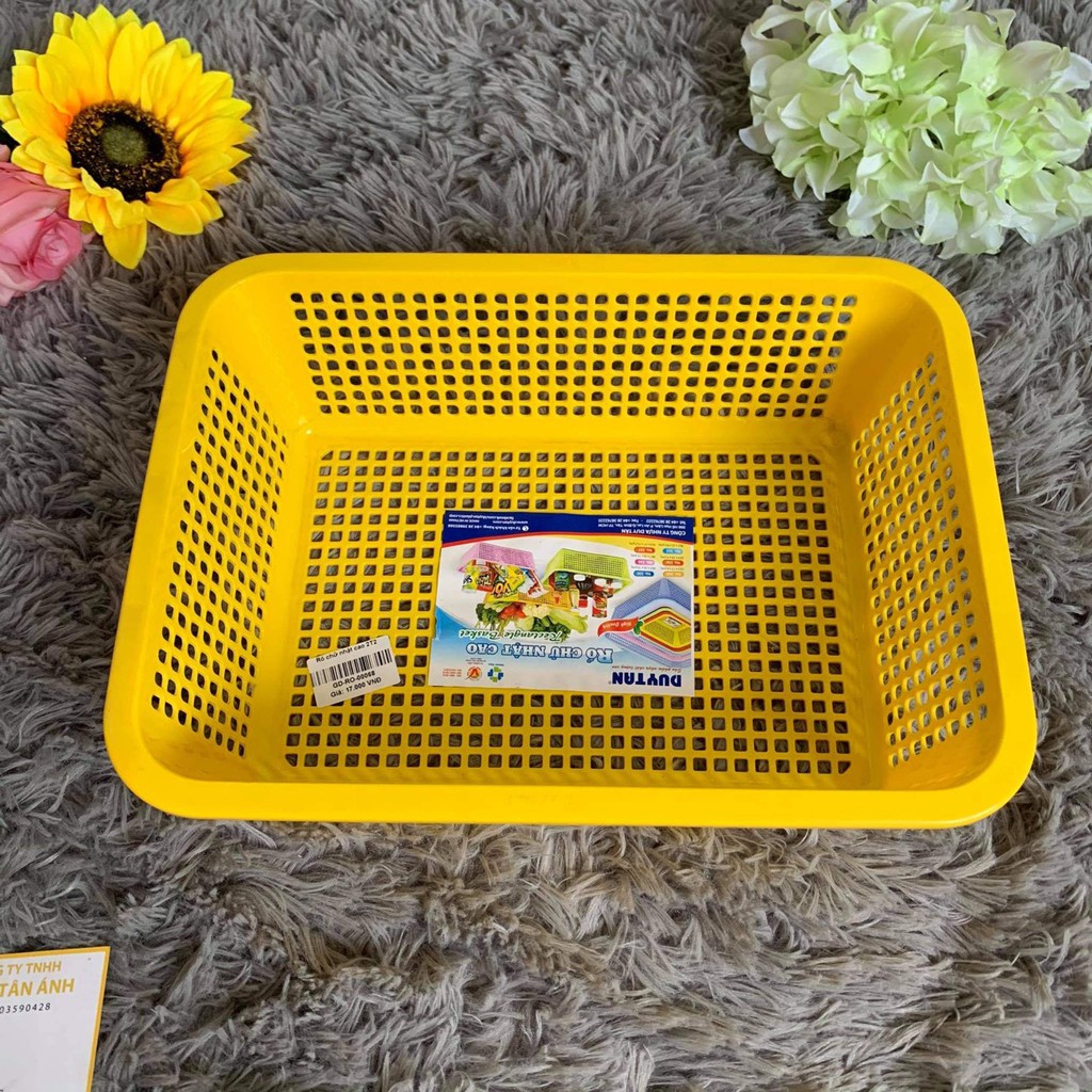 Rổ nhựa Duy Tân rổ chữ nhật cao 1T7 - 3T6