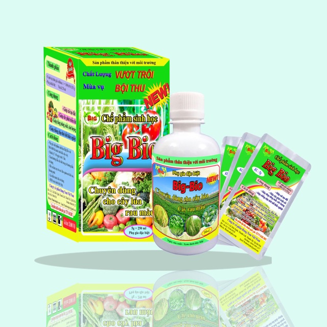 Phân bón lá hữu cơ cao cấp Big-Bio cho cây lúa rau màu cây cảnh chai 250ml dung dịch thuỷ canh