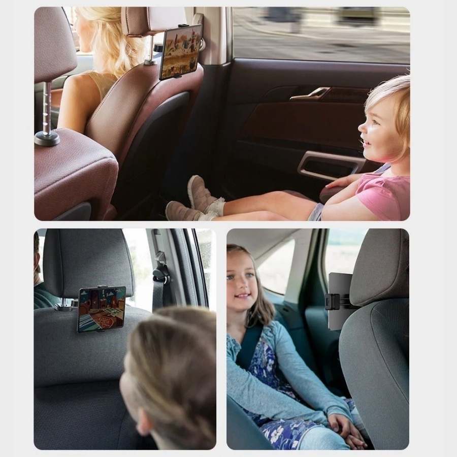 Giá treo xếp gọn dùng gắn lưng ghế trên xe hơi Baseus (dùng cho Smartphone/ Tablet/ iPad 4.7) LV862