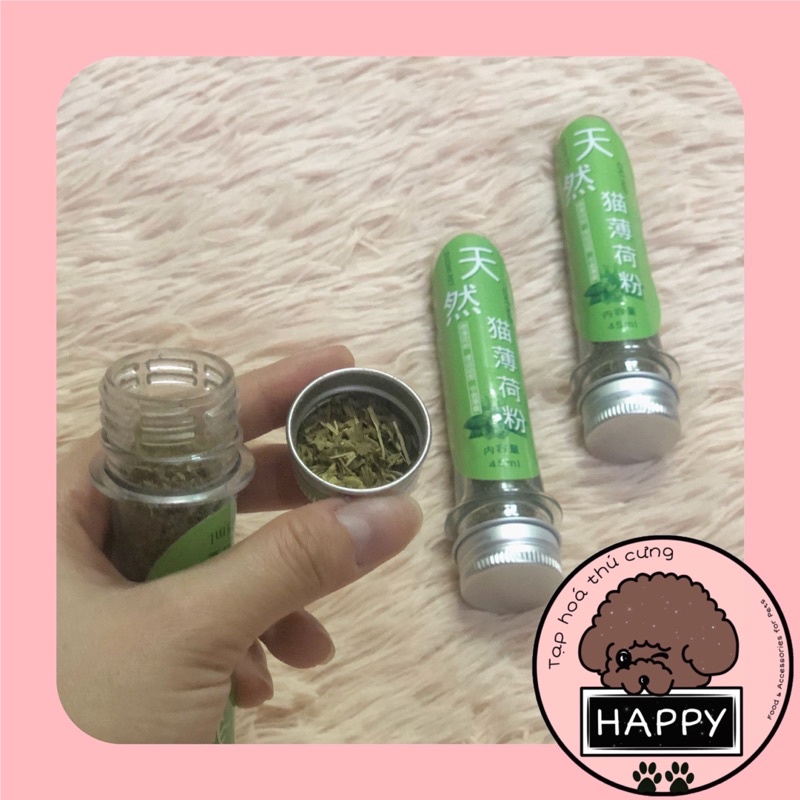 Cỏ mèo bạc hà sấy khô Catnip Duomi dạng ống 45ml / Cỏ thơm Cat mint cho mèo [Ảnh thật] [Có sẵn] - Tạp Hóa Thú Cưng Happy