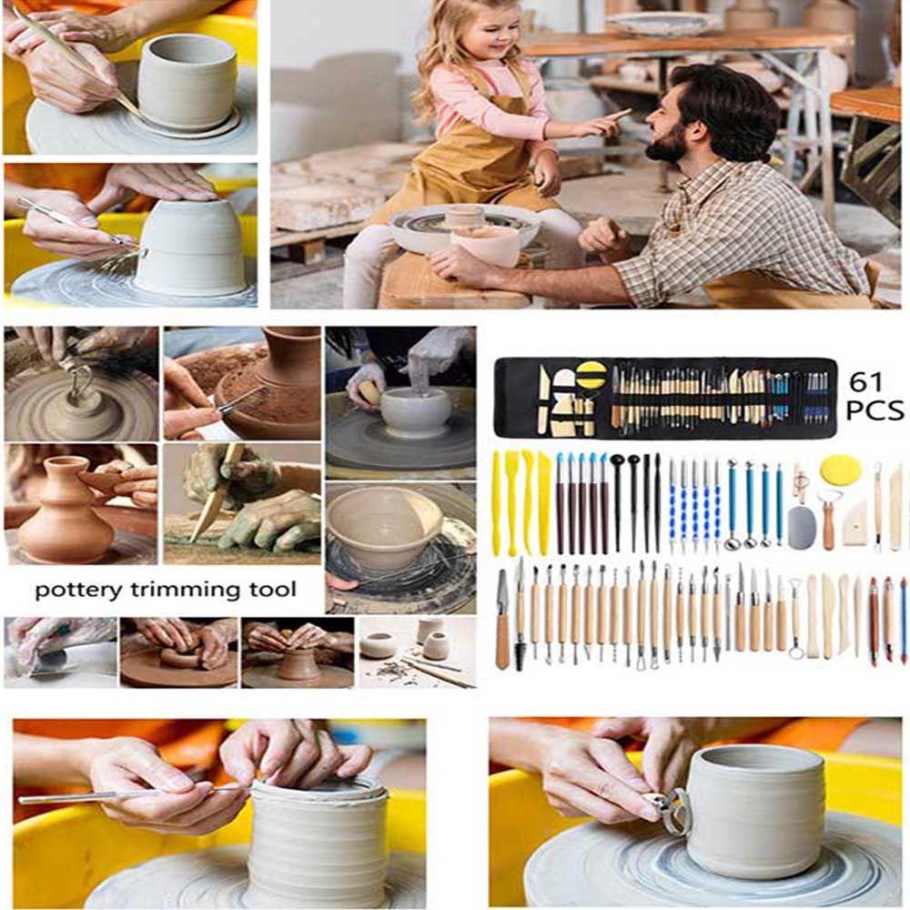 Set 61 Dụng Cụ Điêu Khắc Đất Sét Polymer 1 Kèm Túi Đựng