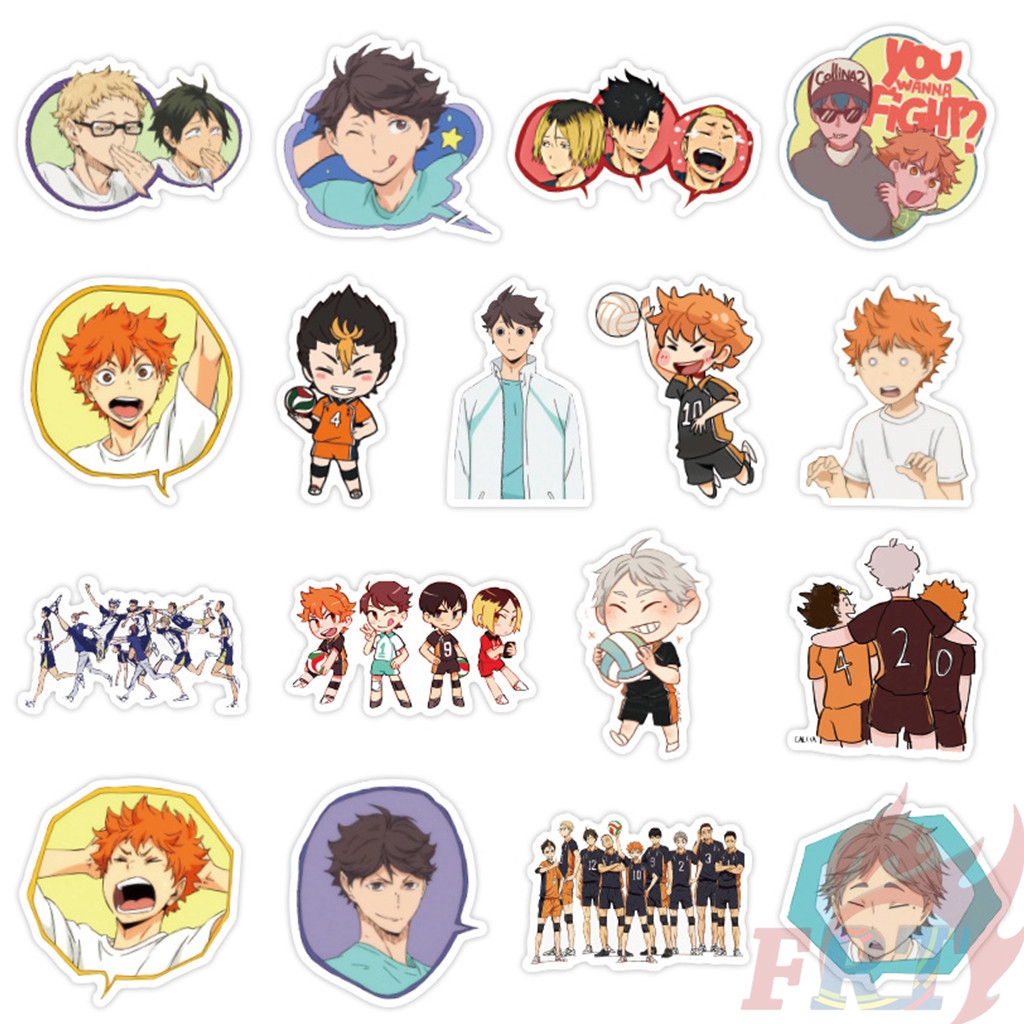 ❉ Haikyuu!! - Series 03 Anime Shoyo Hinata Tobio Kageyama Stickers ❉ 50Pcs/Set DIY Fashion Doodle Decals Stickers