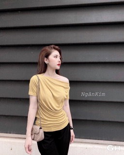 ÁO PULL NHÚN EO LỆCH VAI