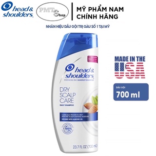 [USA] Dầu gội Head & Shoulders Dry Scalp Care 700ml hạnh nhân sạch gàu NK Mỹ
