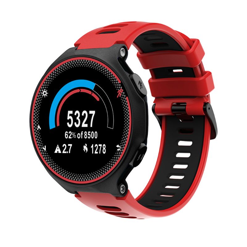 Dây Đeo Đồng Hồ Bằng Silicon Khóa Thép Thay Thế Cho Garmin Forerunner 735xt/220/230/235/620/630