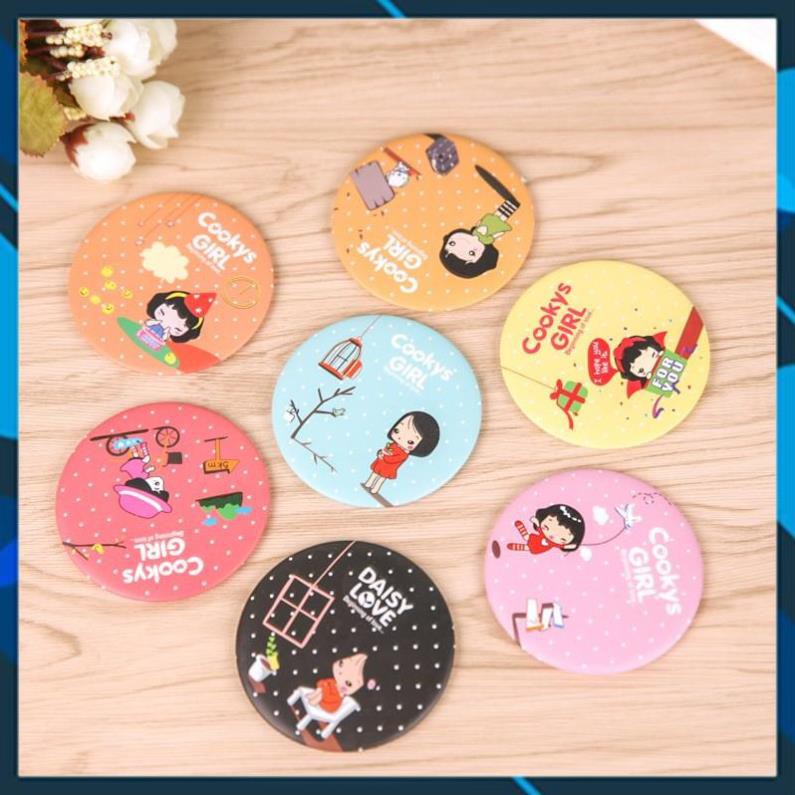Gương mini cầm tay phong cách Hàn Quốc - shop giao mẫu ngẫu nhiên