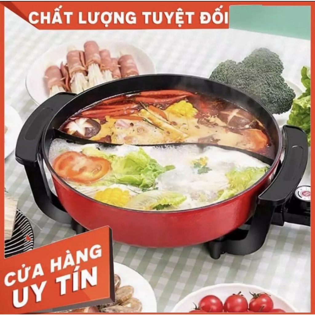 Nồi lẩu nướng điện 2 ngăn cao cấp - BẢO HÀNH 12 THÁNG