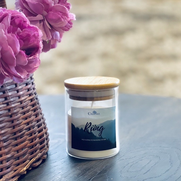 Nến Thơm Tinh Dầu Tây Bắc Hương Rừng ONATREE Không Hương Liệu Không Hoá Chất