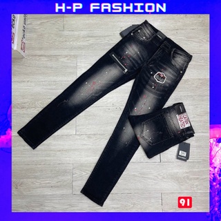 Quần jean nam rách màu xanh thời trang Hpfashion, Quần bò nam vải jean co giãn mềm mịn, form cực chuẩn - QJNTCS48