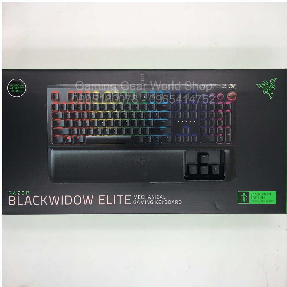 SIÊU SALE BÀN PHÍM GAMING RAZER BLACKWIDOW ELITE GREEN SWITCH