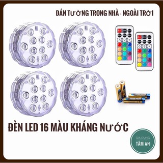 ✅ Đèn LED 16 màu Dán Tường Điều khiển từ xa (DÙNG NGOÀI TRỜI - SÂN VƯỜN - BỂ CÁ)