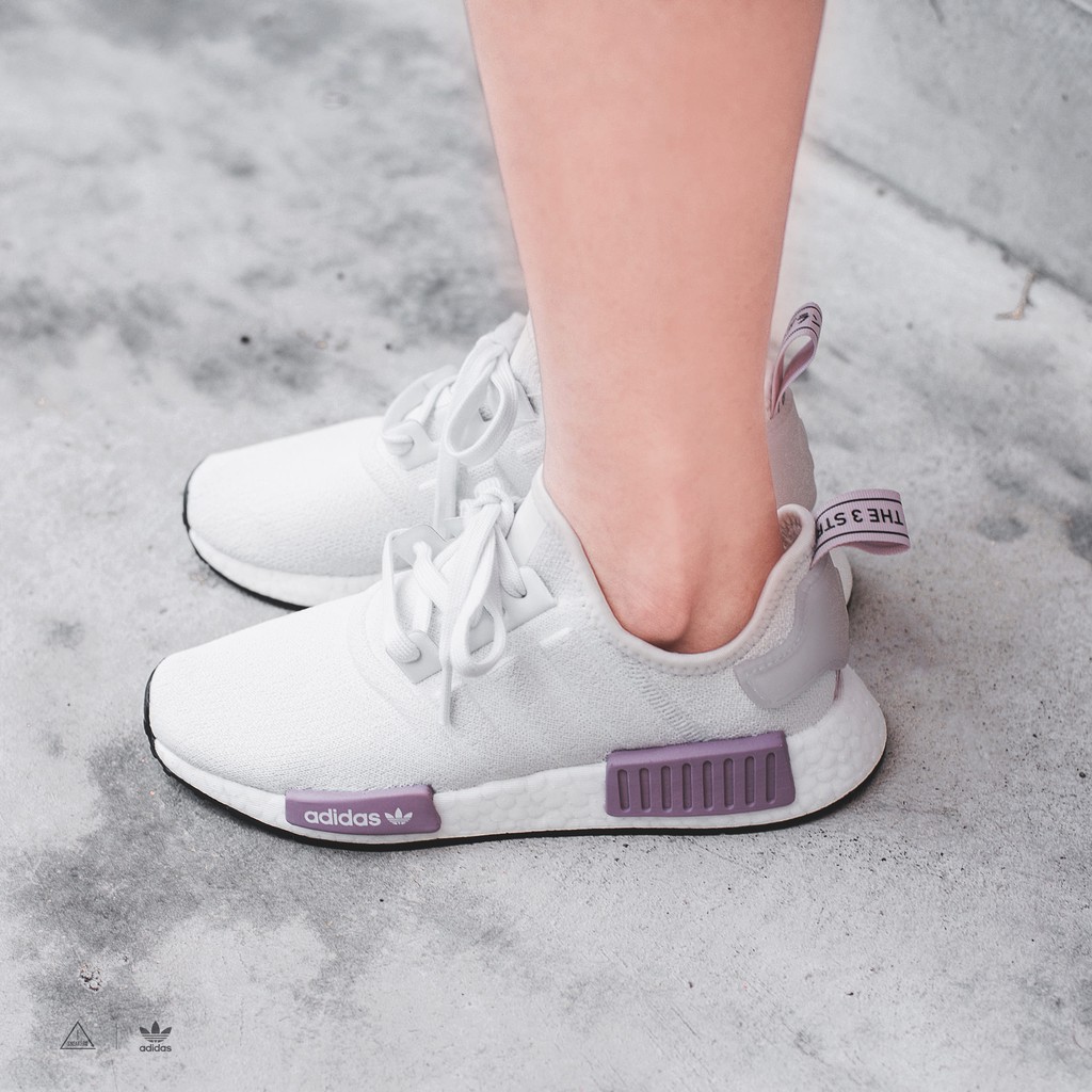 【kai】【Bắn thật】Adidas ORIGINALS NMD R1 BOOST Pink Purple Taro Purple Purple BD8024