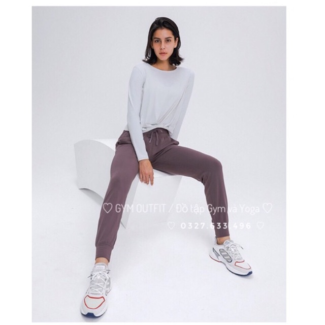 Quần Thể Thao Lululemon Ready To Rulu Jogger Crop - Quần tập Gym - Yoga Vải Lulu Cao Cấp Co Dãn Thoải Mái