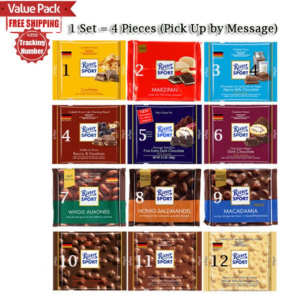 Chocolate Ritter Sport Alpenmilch vị Sữa 100gr (Milk Choco)