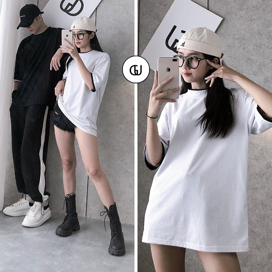 Áo Thun Tay Lỡ Layer Form Rộng Unisex Nam Nữ Vải CVC Mềm Mịn Co Giãn Thoáng Mát GUF | BigBuy360 - bigbuy360.vn